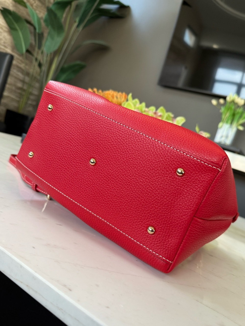 New Dooney & Bourke Lucca Leather Barlow Shoulder Bag Red - Picture 10 of 16